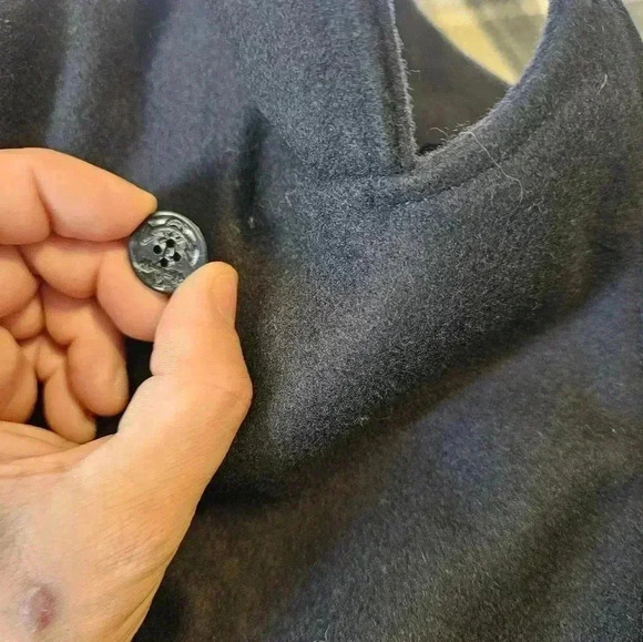 Vintage Woolrich double breasted Large man's navy blue peacoat - Picture 13 of 13